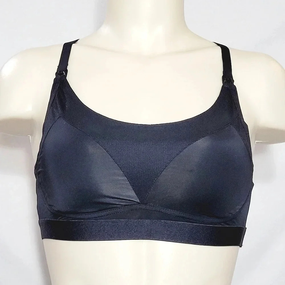 SMALL Gilligan O'Malley Wire Free Nursing Yoga Bra Black NWT